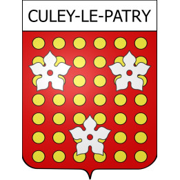 Pegatinas escudo de armas de Culey-le-Patry adhesivo de la etiqueta engomada