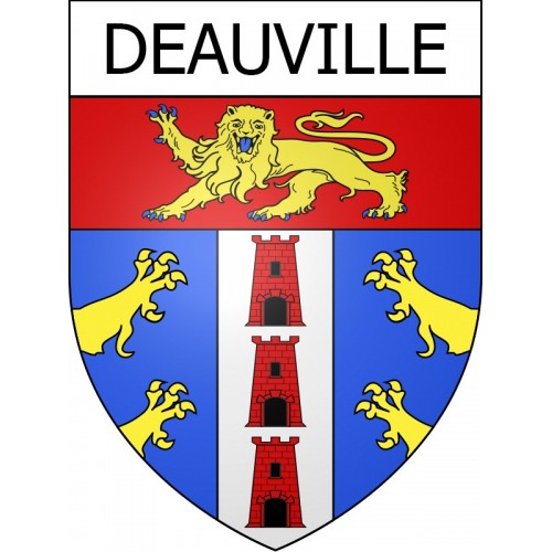 Pegatinas escudo de armas de Deauville adhesivo de la etiqueta engomada
