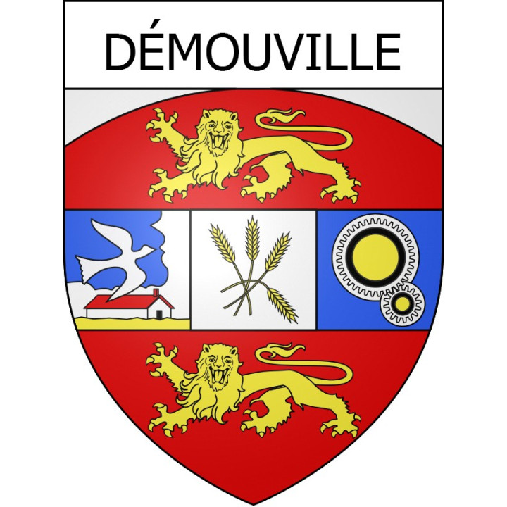 Stickers coat of arms Démouville adhesive sticker