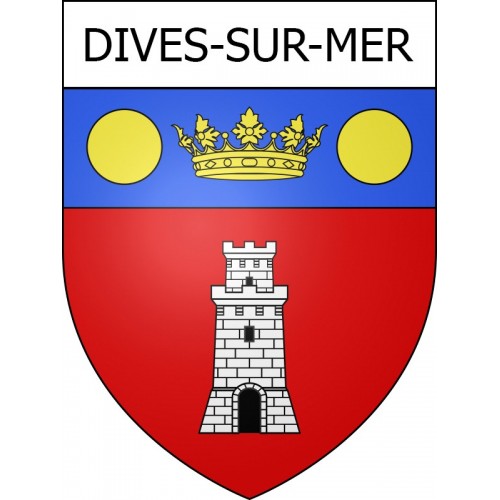 Stickers coat of arms Dives-sur-Mer adhesive sticker