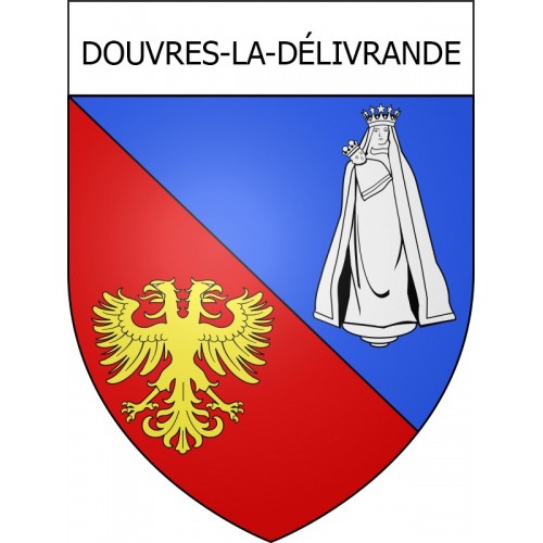 Stickers coat of arms Douvres-la-Délivrande adhesive sticker