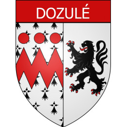 Pegatinas escudo de armas de Dozulé adhesivo de la etiqueta engomada