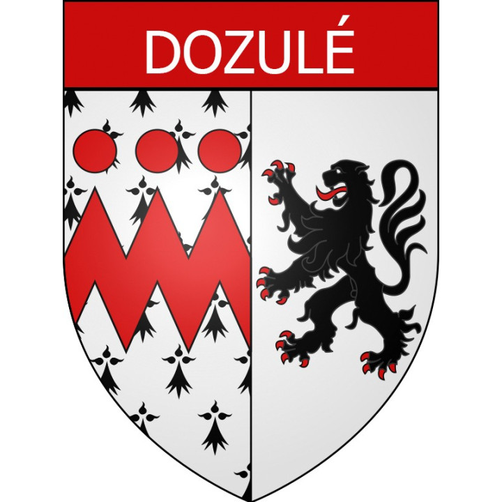 Pegatinas escudo de armas de Dozulé adhesivo de la etiqueta engomada