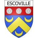Escoville 14 ville Stickers blason autocollant adhésif