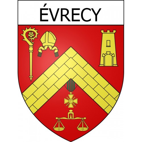 Évrecy 14 ville Stickers blason autocollant adhésif