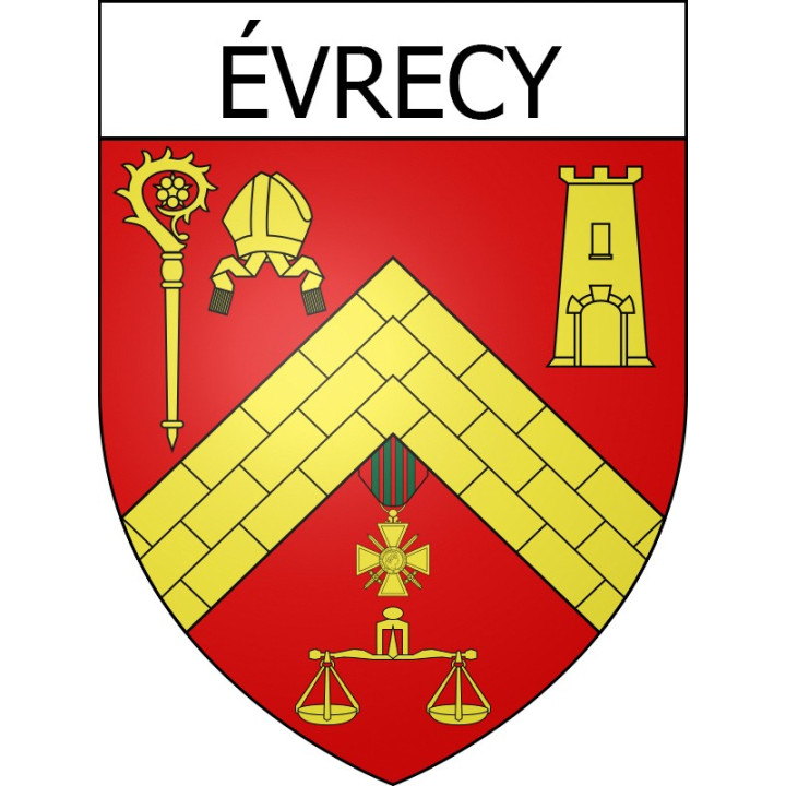 Stickers coat of arms Évrecy adhesive sticker