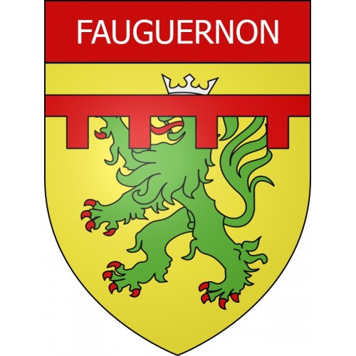 Pegatinas escudo de armas de Fauguernon adhesivo de la etiqueta engomada
