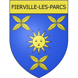 Fierville-les-Parcs Sticker wappen, gelsenkirchen, augsburg, klebender aufkleber