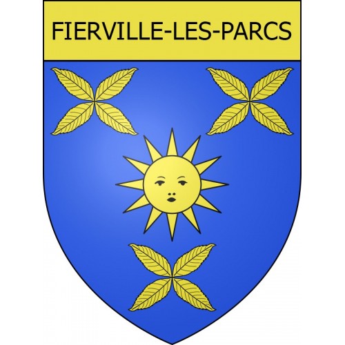 Stickers coat of arms Fierville-les-Parcs adhesive sticker