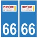 66 Perpignan logo autocollant plaque ville