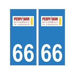 66 Perpignan logo autocollant plaque ville