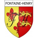 Pegatinas escudo de armas de Fontaine-Henry adhesivo de la etiqueta engomada