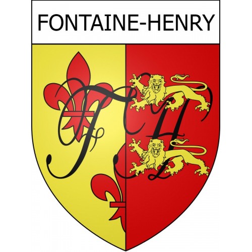 Stickers coat of arms Fontaine-Henry adhesive sticker