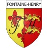 Pegatinas escudo de armas de Fontaine-Henry adhesivo de la etiqueta engomada