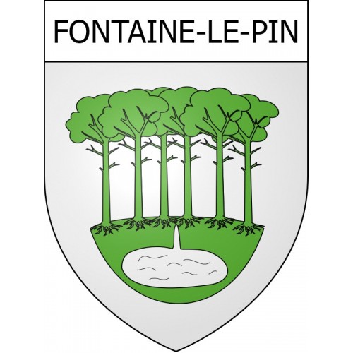 Fontaine-le-Pin 14 ville Stickers blason autocollant adhésif