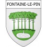 Pegatinas escudo de armas de Fontaine-le-Pin adhesivo de la etiqueta engomada
