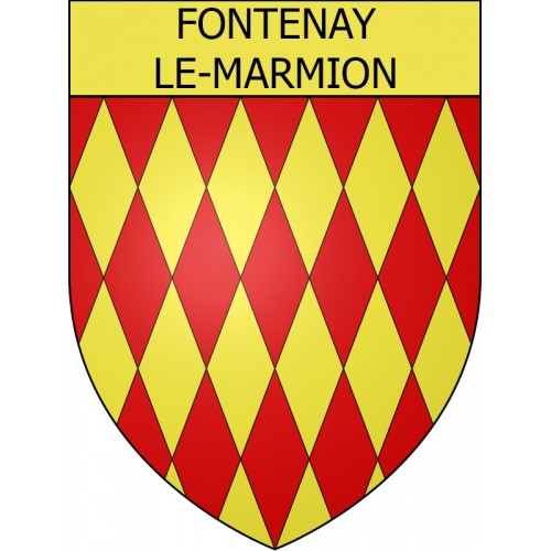 Fontenay-le-Marmion Sticker wappen, gelsenkirchen, augsburg, klebender aufkleber