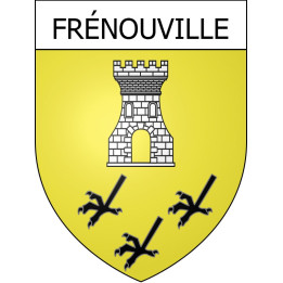 Pegatinas escudo de armas de Frénouville adhesivo de la etiqueta engomada