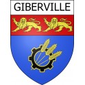 Pegatinas escudo de armas de Giberville adhesivo de la etiqueta engomada