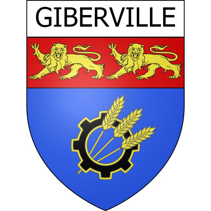 Giberville Sticker wappen, gelsenkirchen, augsburg, klebender aufkleber