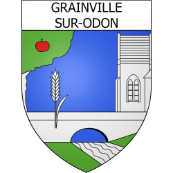 Grainville-sur-Odon 14 ville Stickers blason autocollant adhésif