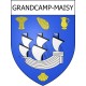 Pegatinas escudo de armas de Grandcamp-Maisy adhesivo de la etiqueta engomada