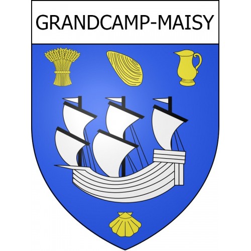 Grandcamp-Maisy Sticker wappen, gelsenkirchen, augsburg, klebender aufkleber