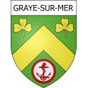 Pegatinas escudo de armas de Graye-sur-Mer adhesivo de la etiqueta engomada