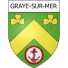 Graye-sur-Mer Sticker wappen, gelsenkirchen, augsburg, klebender aufkleber