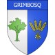 Pegatinas escudo de armas de Grimbosq adhesivo de la etiqueta engomada