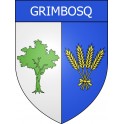 Pegatinas escudo de armas de Grimbosq adhesivo de la etiqueta engomada