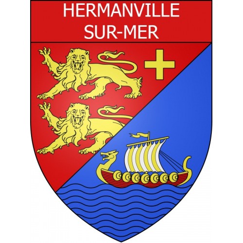Hermanville-sur-Mer Sticker wappen, gelsenkirchen, augsburg, klebender aufkleber