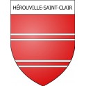 Pegatinas escudo de armas de Hérouville-Saint-Clair adhesivo de la etiqueta engomada