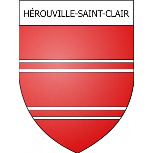 Pegatinas escudo de armas de Hérouville-Saint-Clair adhesivo de la etiqueta engomada