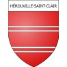 Pegatinas escudo de armas de Hérouville-Saint-Clair adhesivo de la etiqueta engomada
