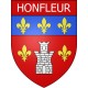 Pegatinas escudo de armas de Honfleur adhesivo de la etiqueta engomada