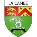 La Cambe 14 ville Stickers blason autocollant adhésif