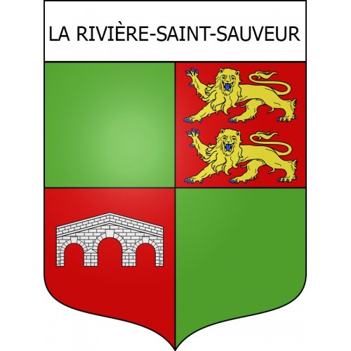 Stickers coat of arms La Rivière-Saint-Sauveur adhesive sticker
