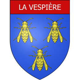 Pegatinas escudo de armas de La Vespière adhesivo de la etiqueta engomada