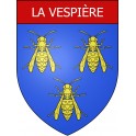 Pegatinas escudo de armas de La Vespière adhesivo de la etiqueta engomada