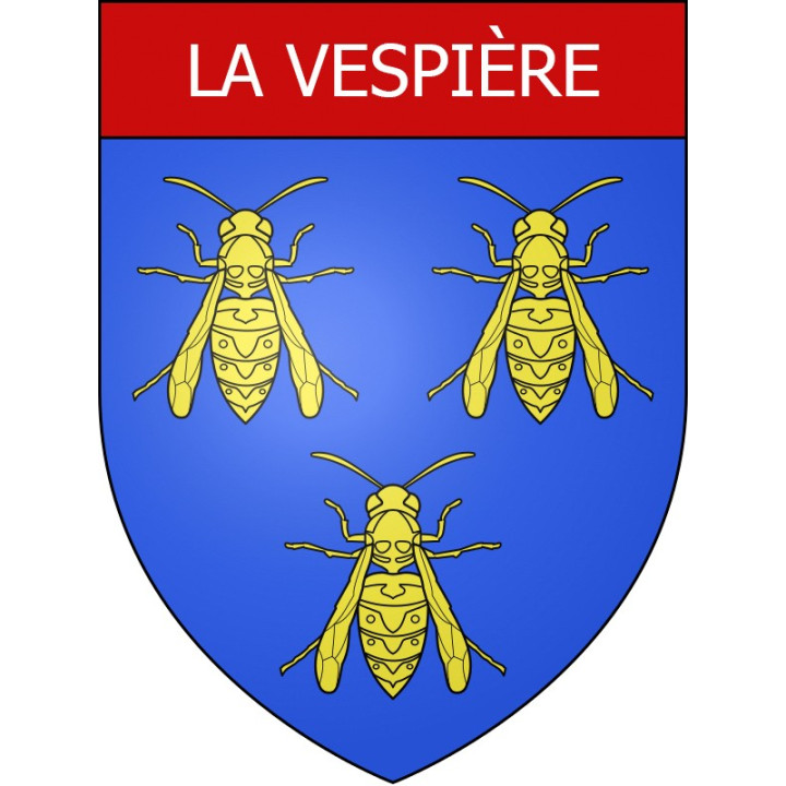 La Vespière 14 ville Stickers blason autocollant adhésif