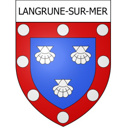 Langrune-sur-Mer 14 ville Stickers blason autocollant adhésif