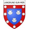 Langrune-sur-Mer 14 ville Stickers blason autocollant adhésif
