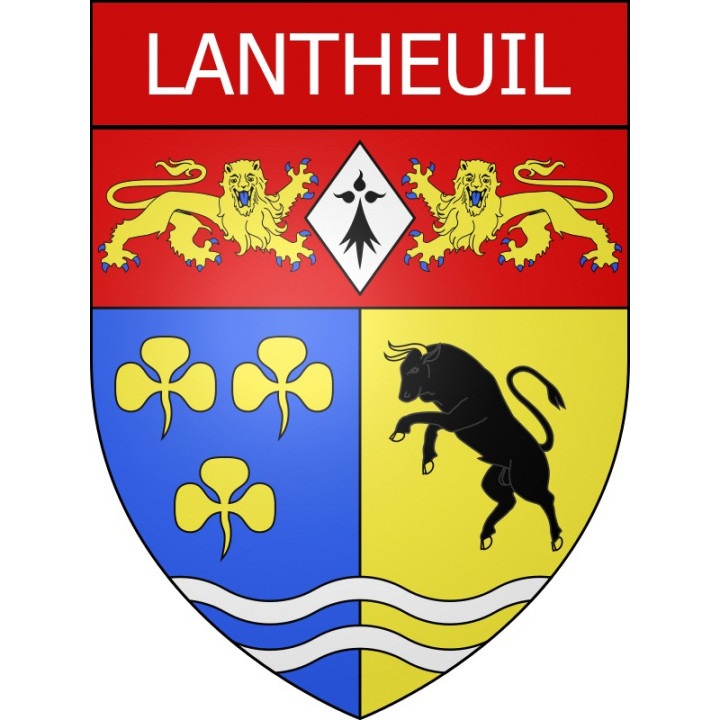 Lantheuil 14 ville Stickers blason autocollant adhésif