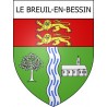 Le Breuil-en-Bessin Sticker wappen, gelsenkirchen, augsburg, klebender aufkleber