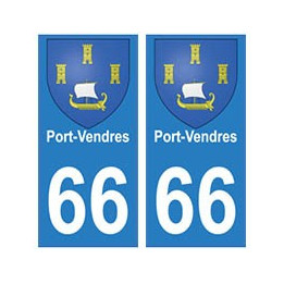 66 Port-Vendres blason autocollant plaque ville