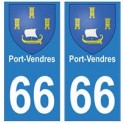 66 Port-Vendres blason autocollant plaque ville