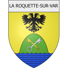la-roquette-sur-var 06 ville Stickers blason autocollant adhésif
