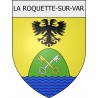 la-roquette-sur-var 06 ville Stickers blason autocollant adhésif