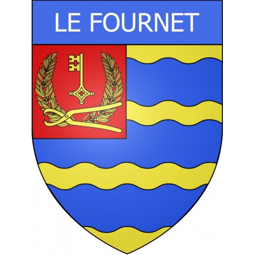 Le Fournet 14 ville Stickers blason autocollant adhésif